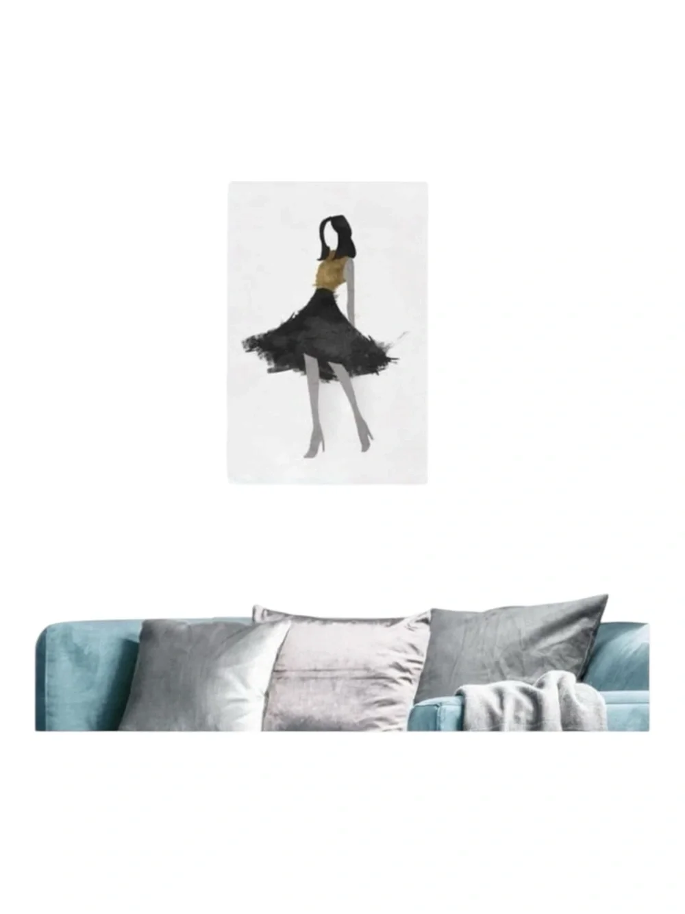 new Oliver Gal ❤︎ Silhouette of a Girl ❤︎ Signed Wrapped Canvas Art Wall Hanging